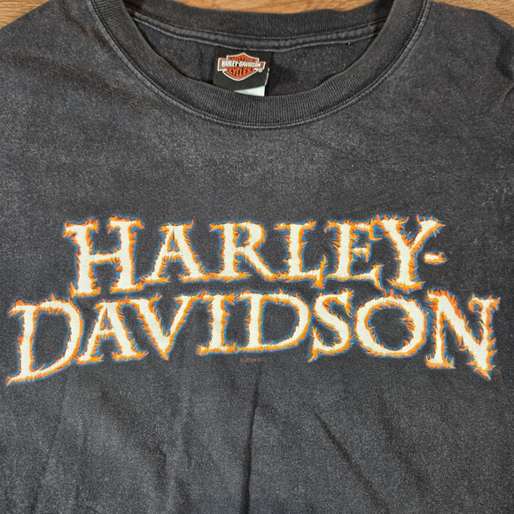 Harley Davidson Urbana IL Flame Graphic XL Hanes Beefy-T Made in USA Collectible - Picture 2 of 8